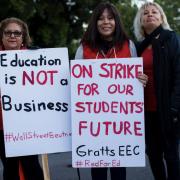 Teachers on strike.