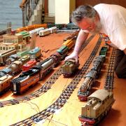 George Shaw gets some rolling stock ready for the big event