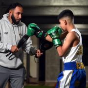 Ismael Khan and his son, Khunais, at Purge Boxing Academy