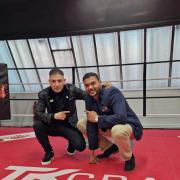 Tasif Khan (left) and Nissar Hussain (right) grew up together and used their experiences at Bradford Police Boys Boxing Club to help mould this academy. Photo: Joe Ibbotson