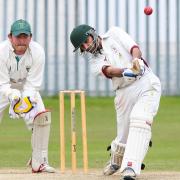 Goher Ayoub (batting) was on the attack for Haworth Road and scored 40. Picture: Thomas Gadd