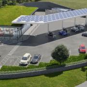 An artist's impression of the planned petrol station