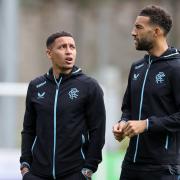 James Tavernier (left) ahead of Rangers' game at St Johnstone over the weekend.