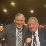 John Celebanski (right) at the British Boxing Hall of Fame induction evening