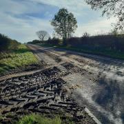 People have been reporting  mud  on roads