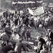 The parade scene from Billy Liar, filmed in Bradford in 1962