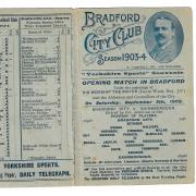 The programme from Bradford City's first league home game