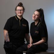 Inspectas newly recruited Trainee Analyst Surveyors Abbi Molyneux (left) and Lilly Holden. Picture: Lorne Campbell / Guzelian