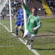 Mark Wilson wheels away to celebrate scoring for Avenue against Skelmersdale United during the 2006/07 season.