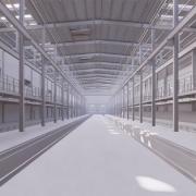 The planned train shed at the £100m depot. Image: Network Rail