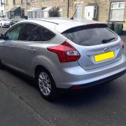 This Ford Focus was found abandoned after a police pursuit on a Bradford road.