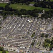 Aerial view of Saltaire, where a road closure has been announced