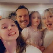 Sharon and Dave with their children Sienna and Harriet