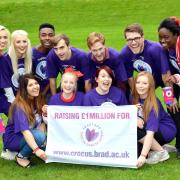 JOIN UP: Sports students and staff at Bradford  University get ready to take on the Bradford City Run
