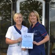 SUCCESS: Janet Fryer and Janine Gill, of Beanlands, which won a quality kite mark through the Gold Standards Framework