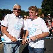 Stuart McCall and Alan Gilliver at last year';s Memory Walk event