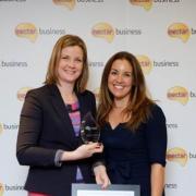 Anna Chapman, managing director of CCP, left, with Dragon's Den star Sarah Willingham at the Nectar Business Small Business Awards