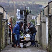 Filming in Saltaire of Funny Cow is underway with the streets and locations recreating the 1950's.
