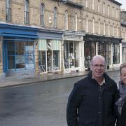 Councillor Martin Love and former Green Party leader Natalie Bennett in Saltaire