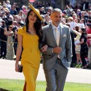 George and Amal Clooney arrive at St George's Chapel at Windsor Castle for the wedding of Meghan Markle and Prince Harry. PRESS ASSOCIATION Photo. Picture date: Saturday May 19, 2018. See PA story ROYAL Wedding. Photo credit should read: Chris