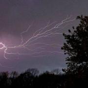 Fork lightning by Derek Rhodes T&A Camera Club
