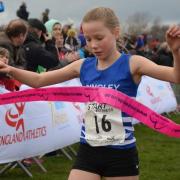Bingley Harriers' girl Martha Jackson won gold at the 2019 North of England Cross Country Championships. Picture: Dave Woodhead
