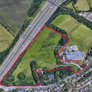 aerial view of proposed housing land at Whitechapel Road, Cleckheaton. Picture: Google