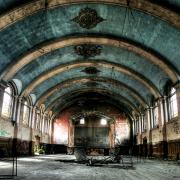 This picture of the ballroom at Hellingly lunatic asylum features in Mark's book Inside the Pauper Lunatic Asylum