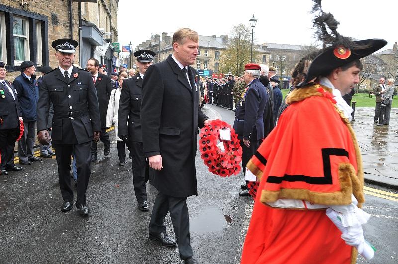 The Remembrance Service at Keighley.