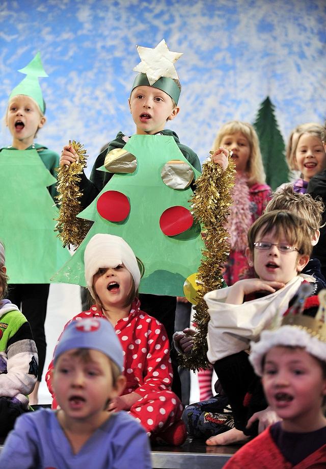 East Morton CE Primary school pupils enjoy dressing up for their Christmas story