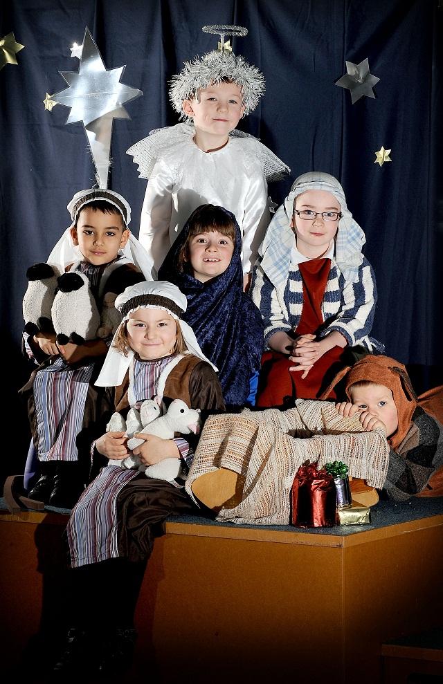 The young cast of Wycliffe CE Primary, Bradford’s, Nativity Rock Nativity Roll