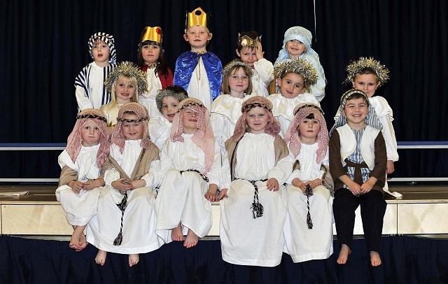 Woodlands CE Primary School, Oakenshaw, pupils look ready for their performance as they’re pictured during a break in the dress rehersals