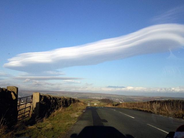 Readers' pictures of the lenticular cloud formations across Bradford on Thursday by Jeff Briggs
Wibsey
Bradford