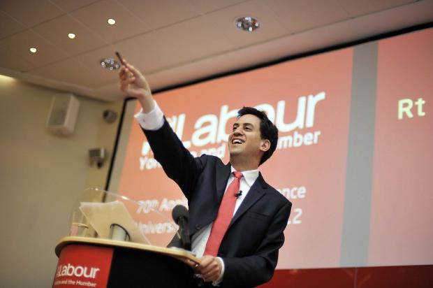 Ed Miliband at Labour’s Yorkshire and Humber regional conference, held at the University of Bradford