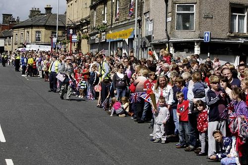 The Olympic Torch Relay coming through the district