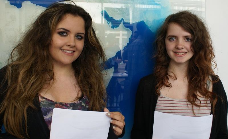 17 year old Prince Henry's Grammar School students and twins Gabriella and Olivia Hudson, who got three As and a B and three As and a C, respectively
