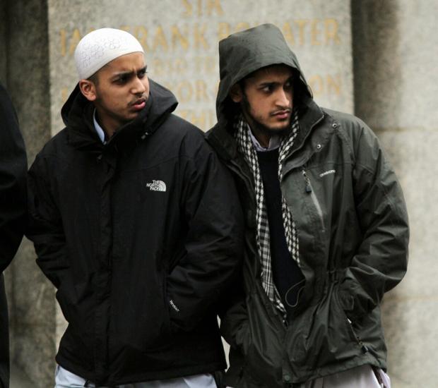 Bradford brothers Muhammed  Naeem Ahmed &#40;left) and Muhammed Saeed Ahmed outside The Old Bailey in London