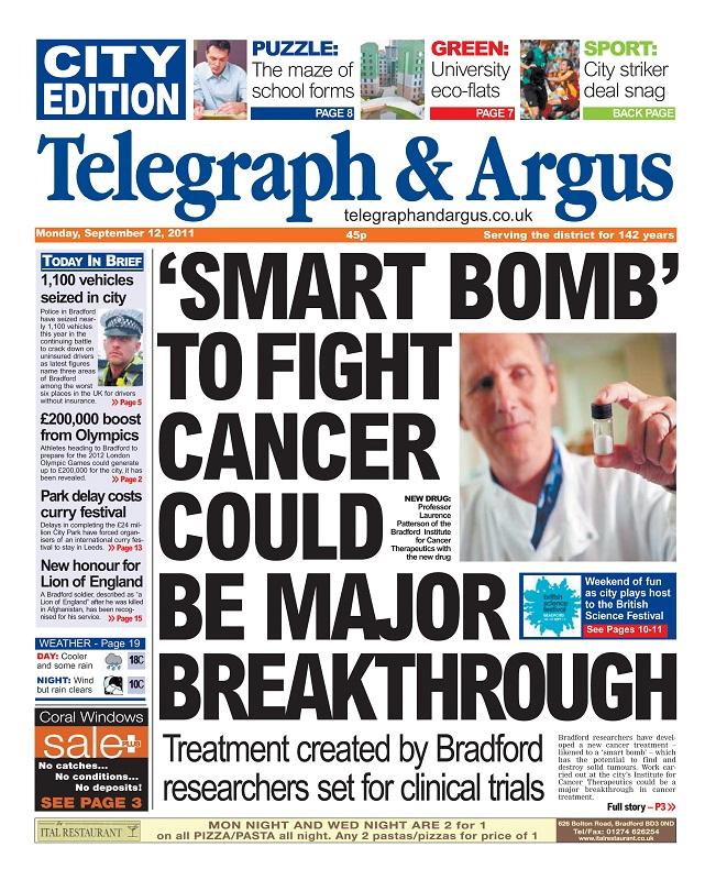 How the T&A reported on the ‘Smart Bomb’ treatment discovery in September 2011