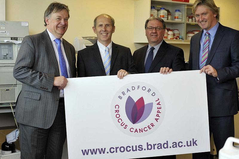 Charles Rowett, chief executive of Yorkshire Cancer Research; Professor Laurence Patterson, director of the Institute of Cancer Therapeutics; T&A editor Perry Austin-Clarke; and Russ Piper, chief executive of Sovereign Health Care