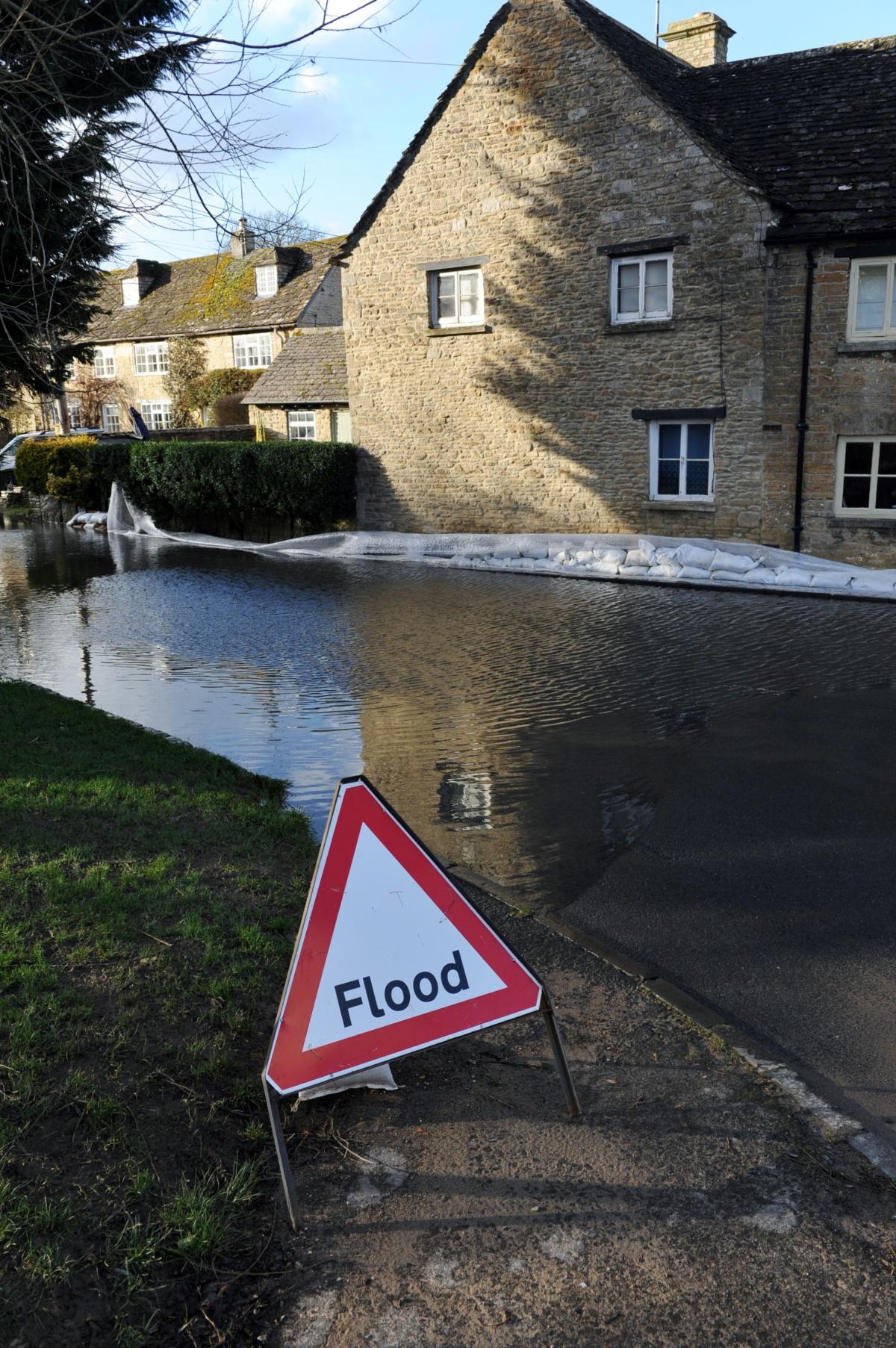 Flooding in South Cerney, Gloucestershire