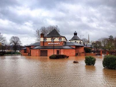 Flooding in Worcester - pic by reader Richard Taylor