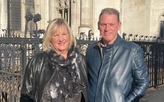 Gregory Harding and his wife Gill in 2021 after his conviction was overturned
