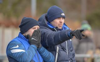 Rob Mitchell (Right) managing his Halifax team. Photo: Ray Spencer