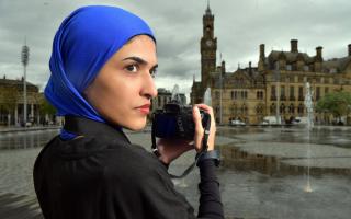 Keyhan Modaressi with her camera in Bradford