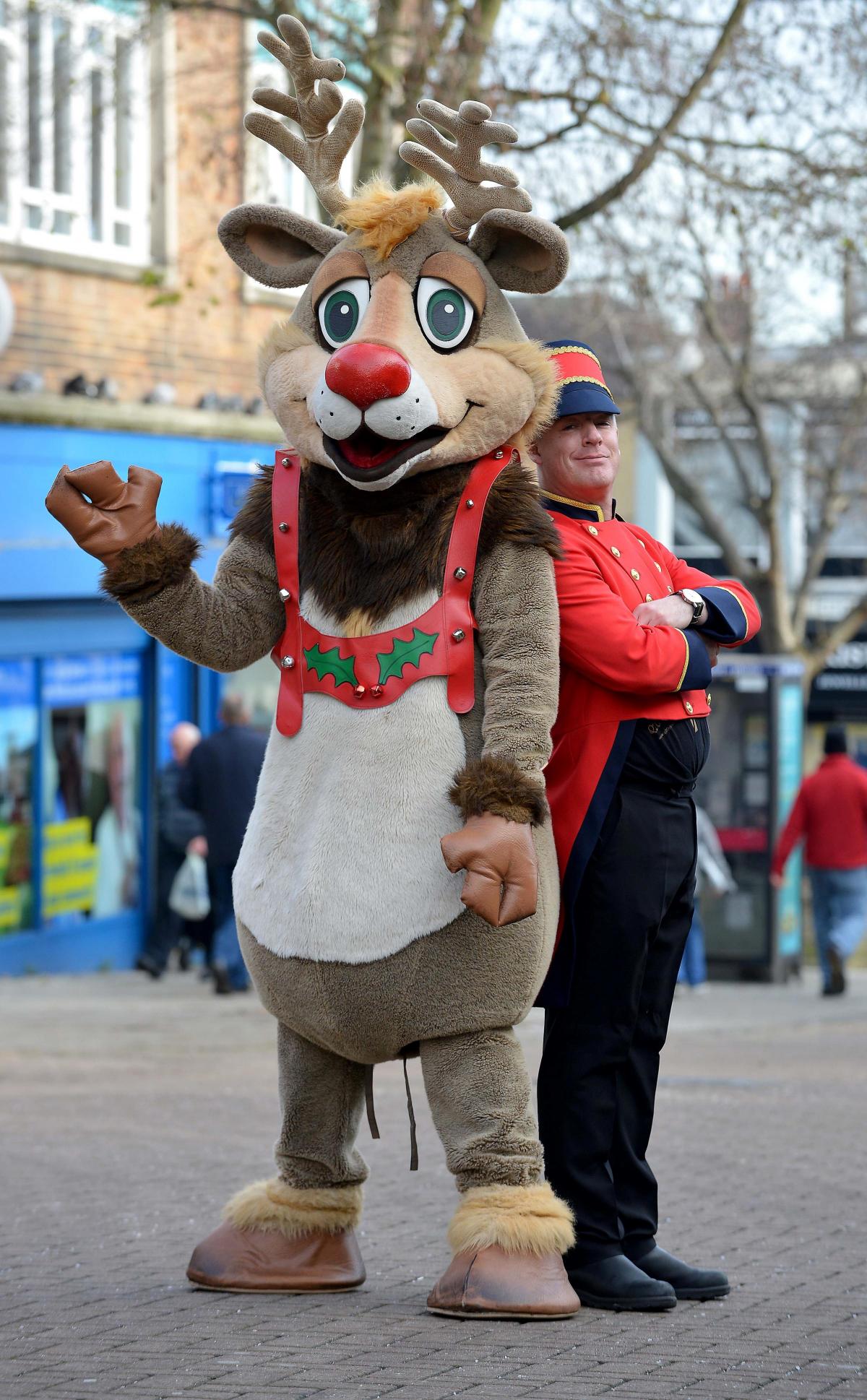 Rudolf and Tim The Toy Soldier help celebrate Christmas in Shipley
