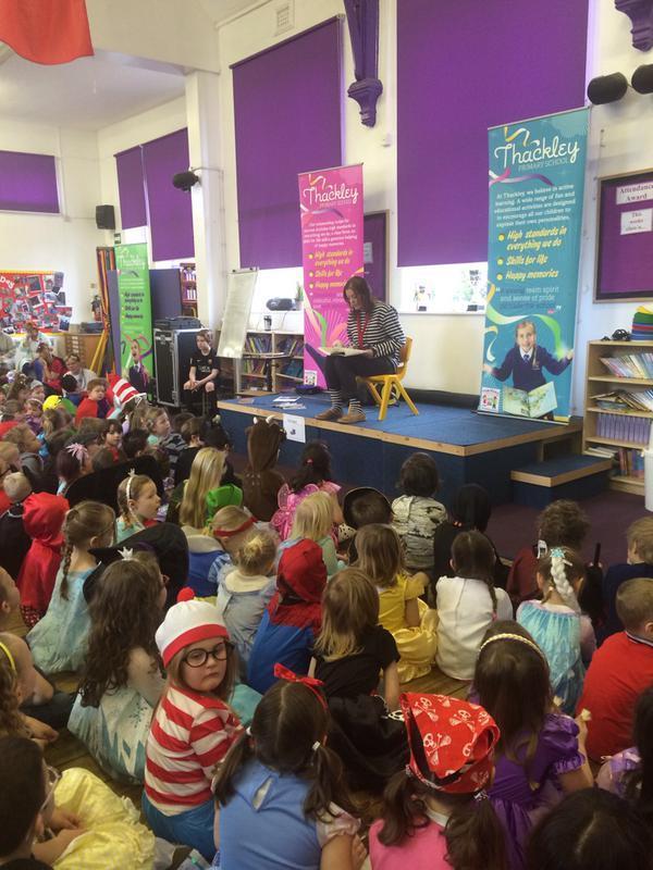 Lots of fun was had for World Book Day at Thackley Primary School. They've sent in this picture of teacher Mrs Bolton reading to pupils dressed as their favourite book characters.