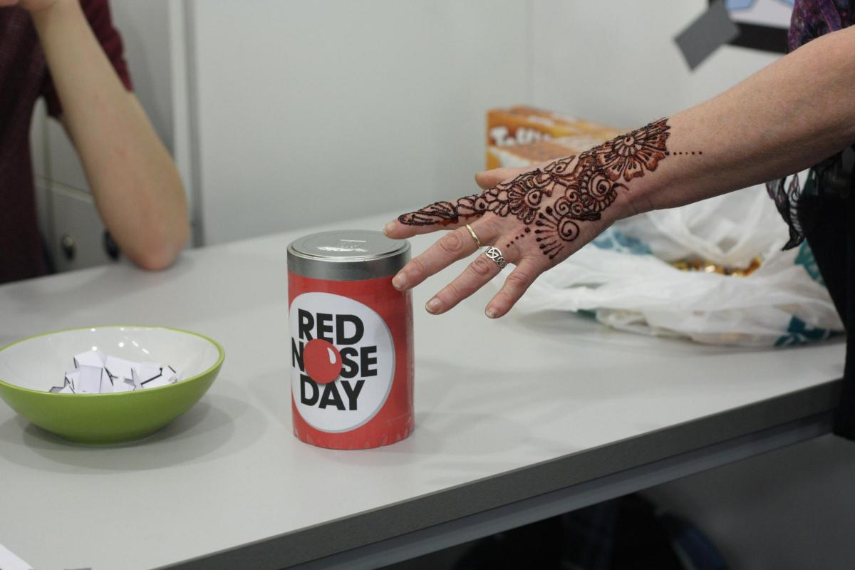 Bradford College students find lots of ways to raise money on Red Nose Day