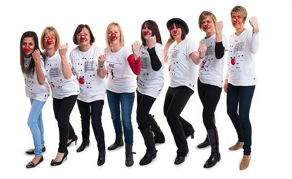 Accent Housing Group staff show their support for Red Nose Day