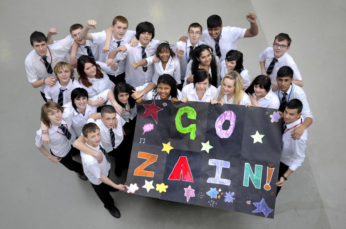 Pupils from Tong High School are voicing their support for fellow pupil Zayn as he reached The X Factor final with One Direction