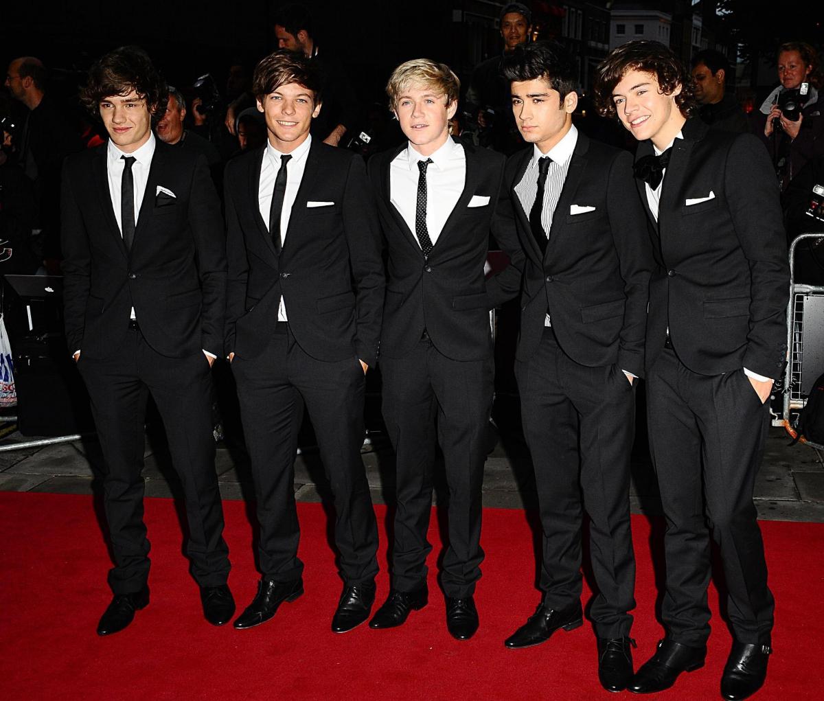 One Direction arriving for the 2011 GQ Men of the Year Awards